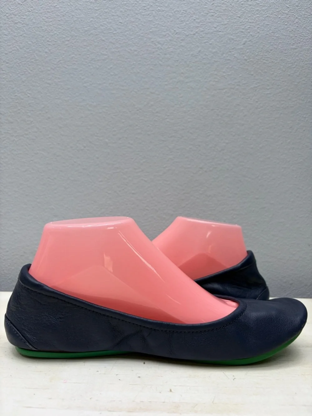 Tieks Navy Blue Leather Ballet Flats Size 8
